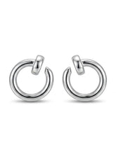 Sculptural Open Ring Stud Earrings