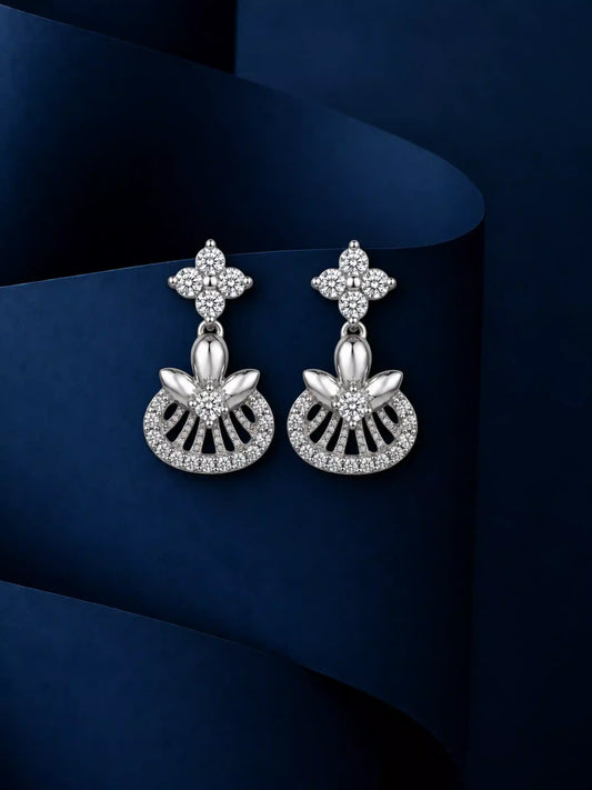 Lotus Fan Drop Earrings