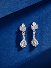 Swan Leaf Drop Earrings