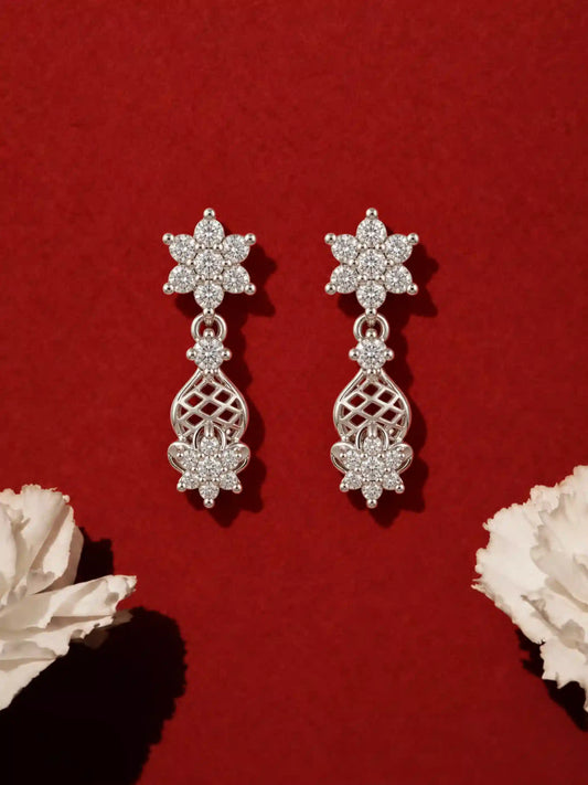 Floral Jali Drop Earrings