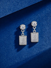 Rectangular Pavé Drop Earrings