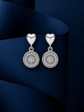 Heart Medallion Drop Earrings