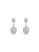 Double Halo Ear Jacket Stud Earrings