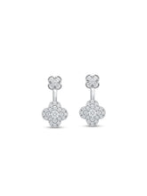 Clover Halo Ear Jacket Stud Earrings