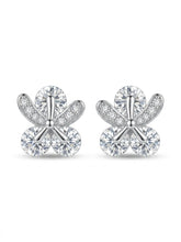 Butterfly Trio Clear-Stone Stud Earrings