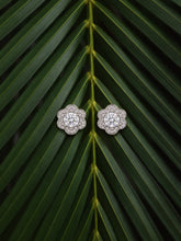 Radiant Petal Halo Stud Earrings