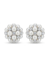 Ivory Orb Cluster Stud Earrings