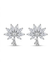 Marquise Fan Botanical Stud Earrings