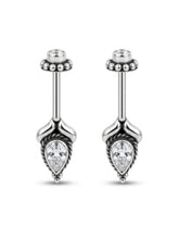 Clear Teardrop Oxidised Rope Bugadi