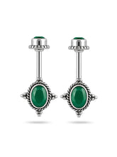 Green Oval Oxidised Rope Bugadi