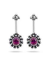 Magenta Oxidised Sunburst Medallion Bugadi