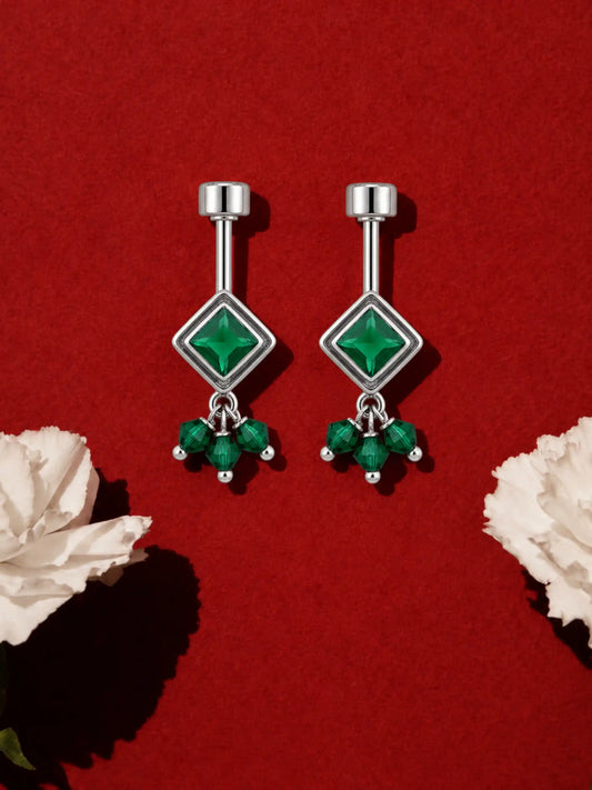 Green Diamond Oxidised Bead Bugadi