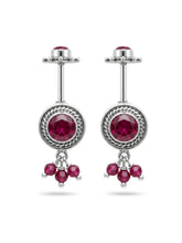 Magenta Oxidised Rope Halo Bugadi