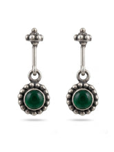 Green Scalloped Oxidised Halo Bugadi