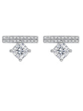 Linear Cushion Drop Stud Earrings