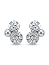 Orbit Cluster Flat Back Stud Earrings