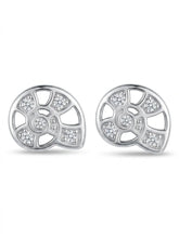 Spiral Fan Openwork Stud Earrings