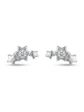 Three Star Trail Stud Earrings