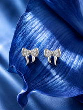 Trailing Ribbon Bow Stud Earrings