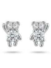 Clear-Stone Teddy Stud Earrings