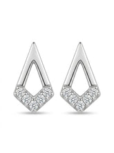 Open Kite Clear-Stone Stud Earrings