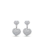 Heart Halo Ear Jacket Stud Earrings
