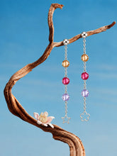 Star And Flower Bead Drop Earrings