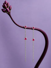 Pink Chain Drop Earrings