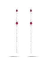 Pink Chain Drop Earrings