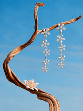 Five Bloom Drop Earrings