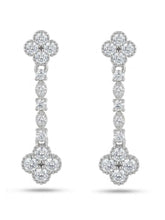 Floral Line Drop Earrings
