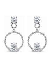 Floating Circle Drop Earrings