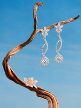 Floral Orbit Drop Earrings