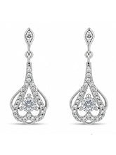 Open Heart Drop Earrings