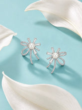 Ivory Starburst Bow Stud Earrings