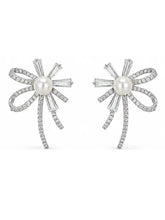 Ivory Starburst Bow Stud Earrings