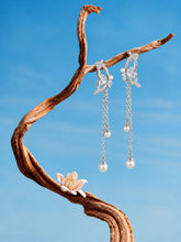 Butterfly Pearl Chain Earrings