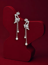 Butterfly Pearl Chain Earrings