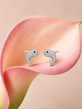 Stone-Set Dolphin Stud Earrings