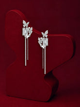 Butterfly Crystal Chain Earrings