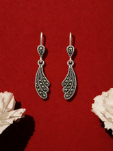 Marcasite Leaf Drop Earrings