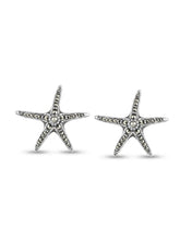 Radiant Starfish Marcasite Stud Earrings