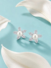 Ivory Orb Petal Stud Earrings