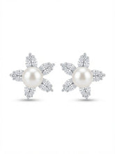 Ivory Orb Petal Stud Earrings