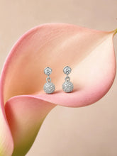 Clear-Stone Orb Drop Stud Earrings