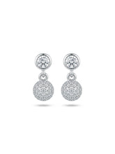 Clear-Stone Orb Drop Stud Earrings