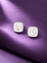 Iridescent Chip Inlay Stud Earrings