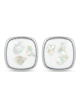 Iridescent Chip Inlay Stud Earrings
