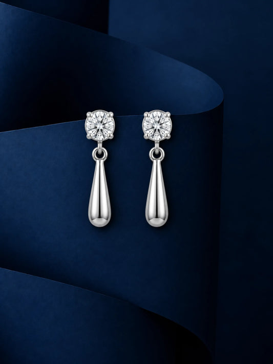Polished Teardrop Drop Earrings