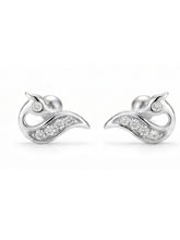 Stone Set Peacock Stud Earrings